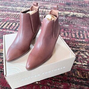 Portland Leather Chestnut Ankle Booties